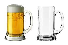 n. 6 Beer Mug, Glass, Transparent, 50 cl